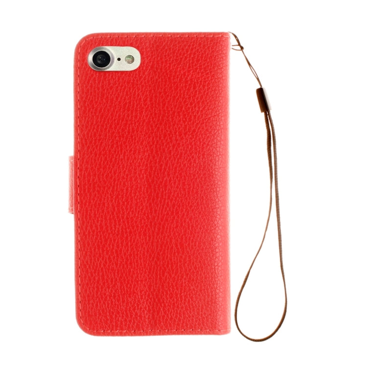 For  iPhone 8 & 7  Litchi Texture Horizontal Flip Leather Case with Photo Frame & Card Slots & Wallet & Holder & Lanyard