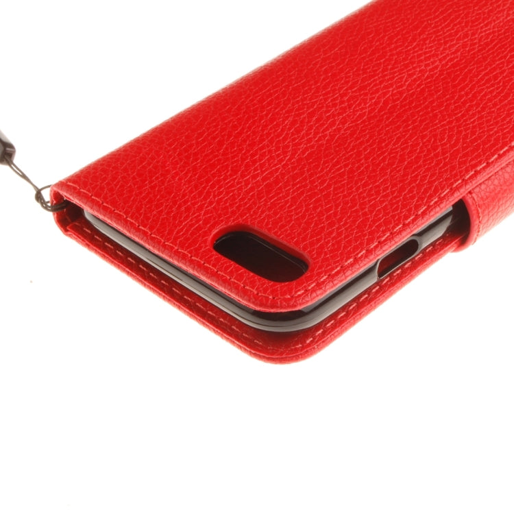For  iPhone 8 & 7  Litchi Texture Horizontal Flip Leather Case with Photo Frame & Card Slots & Wallet & Holder & Lanyard