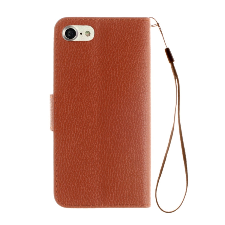 For  iPhone 8 & 7  Litchi Texture Horizontal Flip Leather Case with Photo Frame & Card Slots & Wallet & Holder & Lanyard