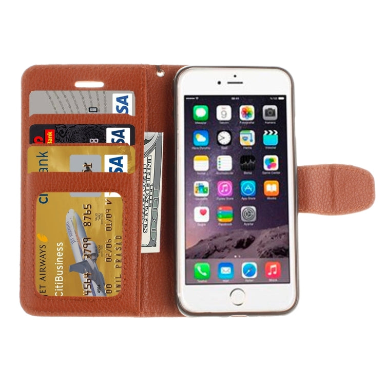 For  iPhone 8 & 7  Litchi Texture Horizontal Flip Leather Case with Photo Frame & Card Slots & Wallet & Holder & Lanyard
