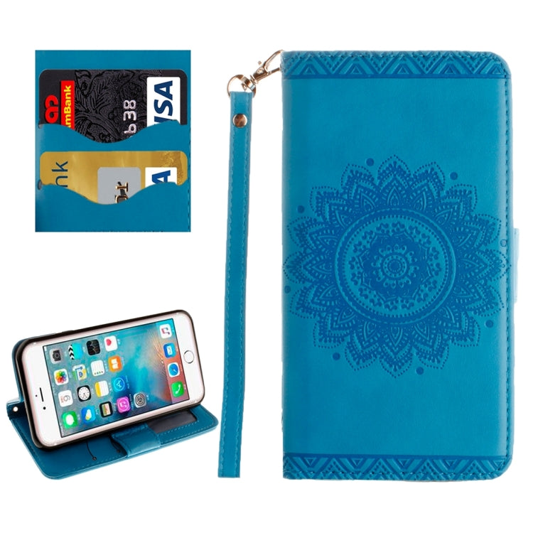 For  iPhone 8 & 7  Embossed Mandragora Pattern Horizontal Flip Leather Case with Card Slot & Holder & Wallet & Lanyard