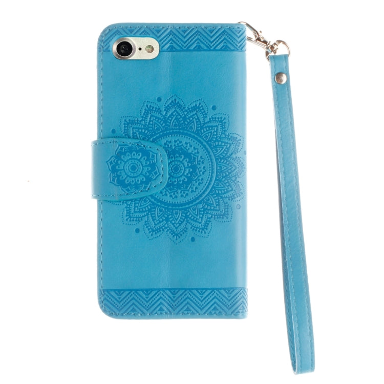 For  iPhone 8 & 7  Embossed Mandragora Pattern Horizontal Flip Leather Case with Card Slot & Holder & Wallet & Lanyard