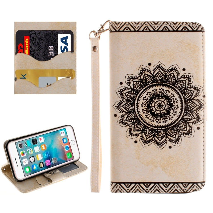 For  iPhone 8 & 7  Embossed Mandragora Pattern Horizontal Flip Leather Case with Card Slot & Holder & Wallet & Lanyard
