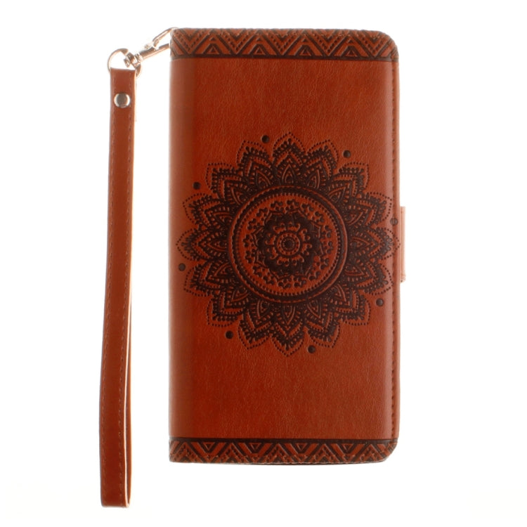 For  iPhone 8 & 7  Embossed Mandragora Pattern Horizontal Flip Leather Case with Card Slot & Holder & Wallet & Lanyard