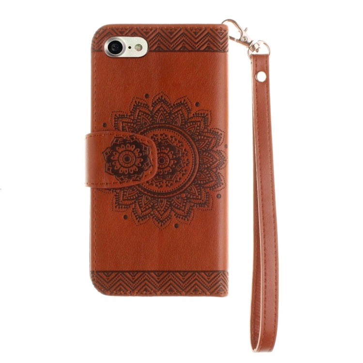 For  iPhone 8 & 7  Embossed Mandragora Pattern Horizontal Flip Leather Case with Card Slot & Holder & Wallet & Lanyard