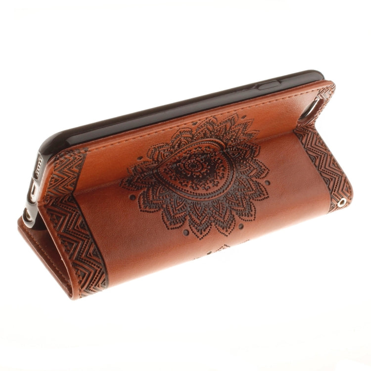 For  iPhone 8 & 7  Embossed Mandragora Pattern Horizontal Flip Leather Case with Card Slot & Holder & Wallet & Lanyard
