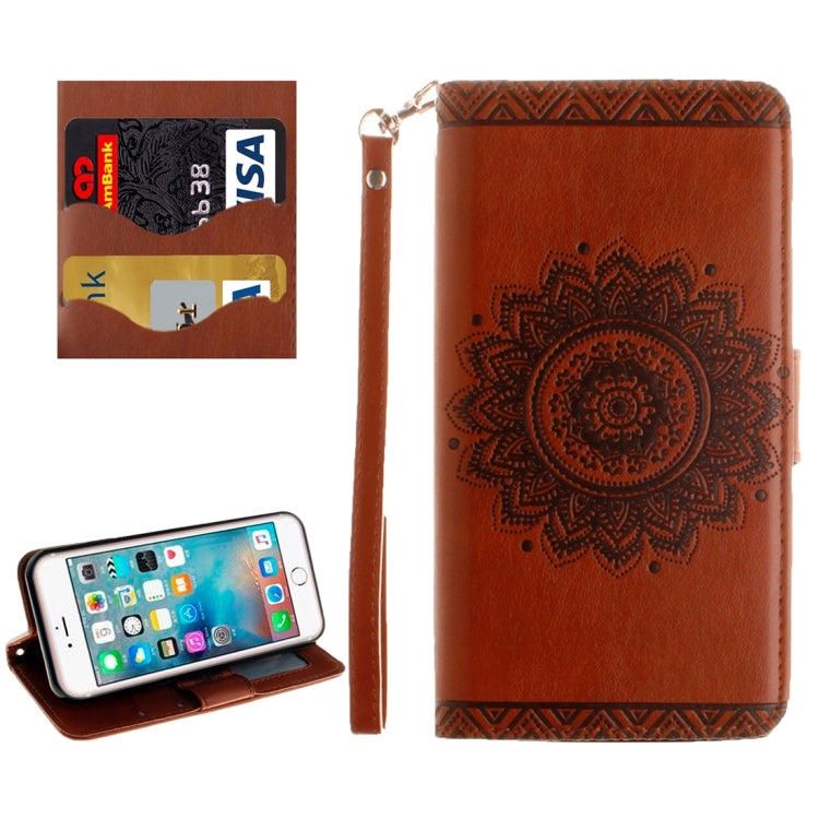 For  iPhone 8 & 7  Embossed Mandragora Pattern Horizontal Flip Leather Case with Card Slot & Holder & Wallet & Lanyard