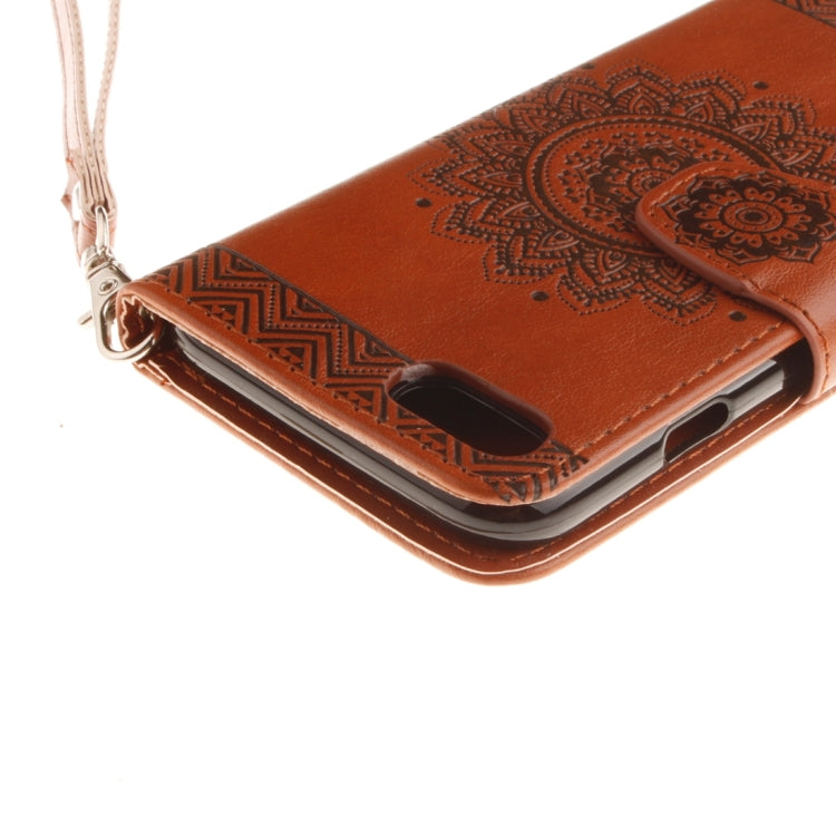 For  iPhone 8 & 7  Embossed Mandragora Pattern Horizontal Flip Leather Case with Card Slot & Holder & Wallet & Lanyard