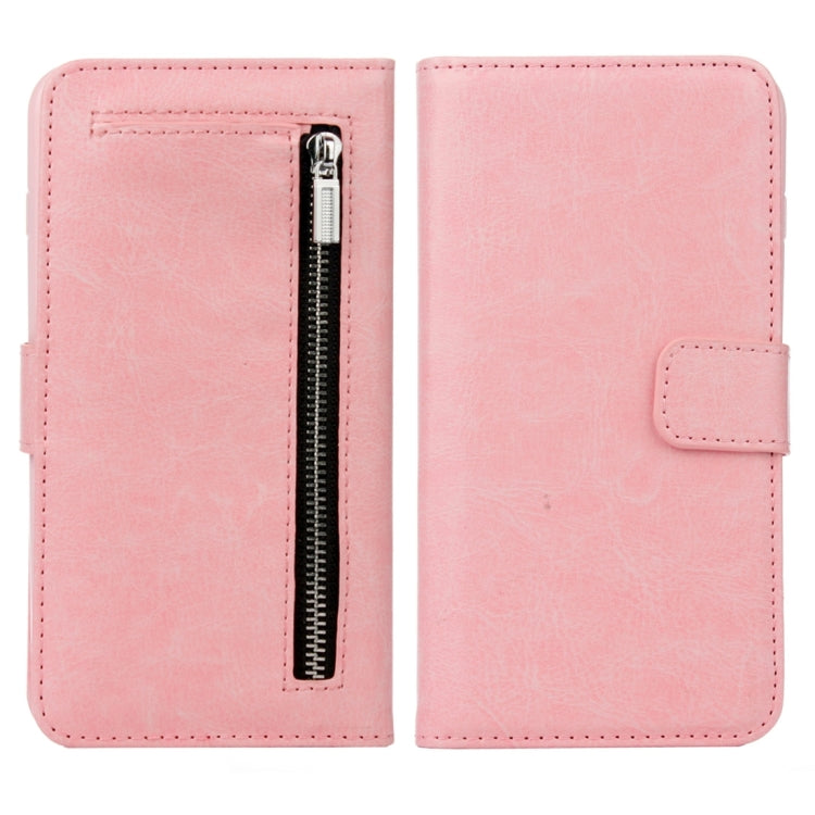 For  iPhone 8 & 7  Separable Crazy Horse Texture Zipper Wallet Style Flip Leather Case