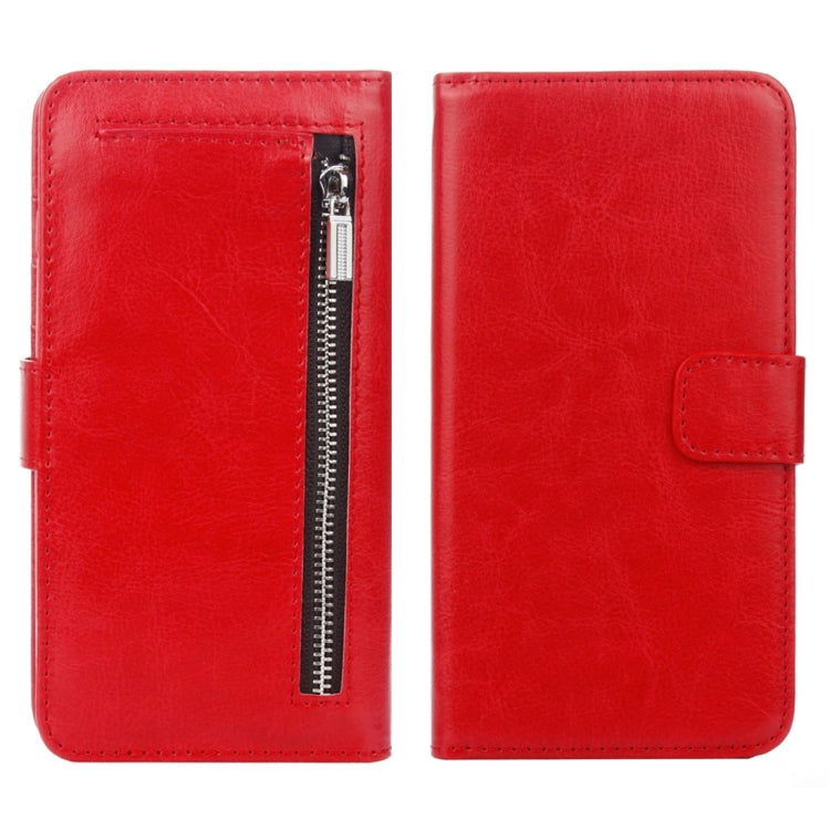 For  iPhone 8 & 7  Separable Crazy Horse Texture Zipper Wallet Style Flip Leather Case