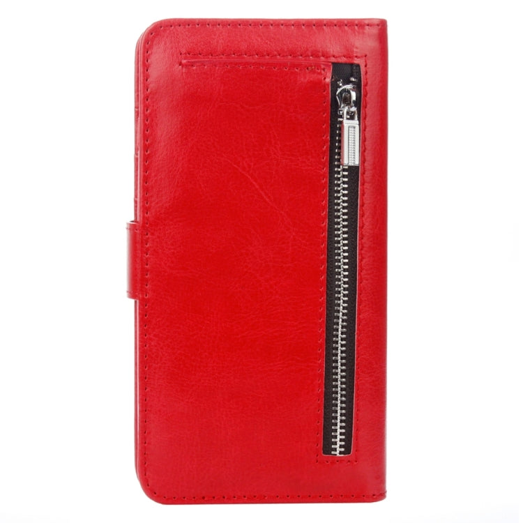 For  iPhone 8 & 7  Separable Crazy Horse Texture Zipper Wallet Style Flip Leather Case