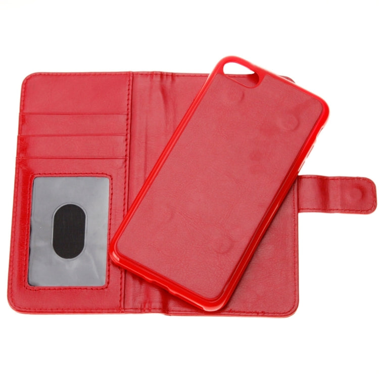 For  iPhone 8 & 7  Separable Crazy Horse Texture Zipper Wallet Style Flip Leather Case
