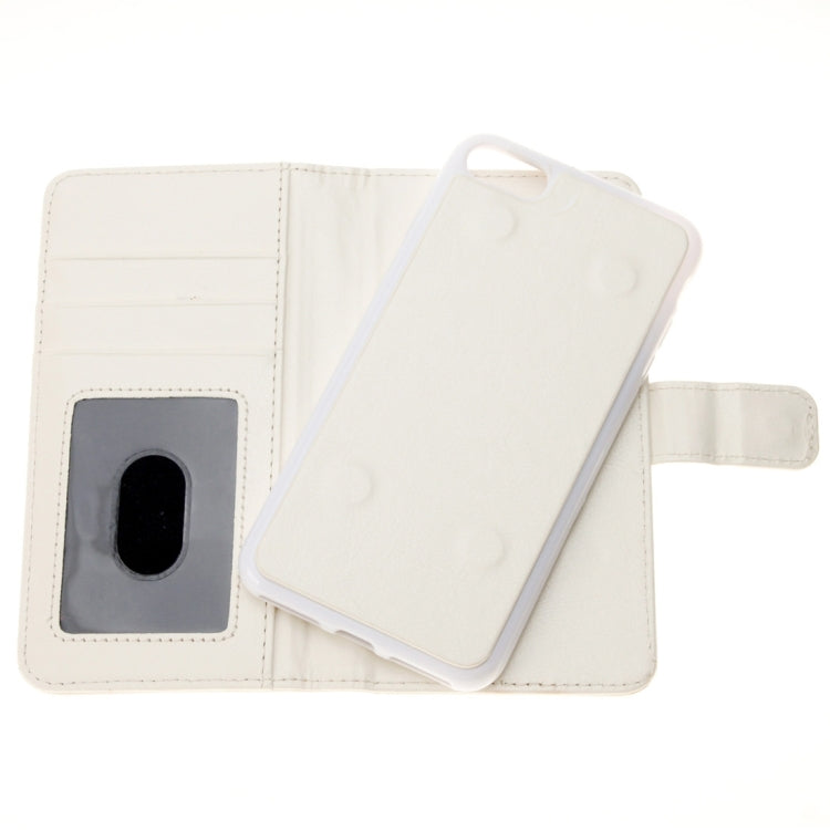 For  iPhone 8 & 7  Separable Crazy Horse Texture Zipper Wallet Style Flip Leather Case