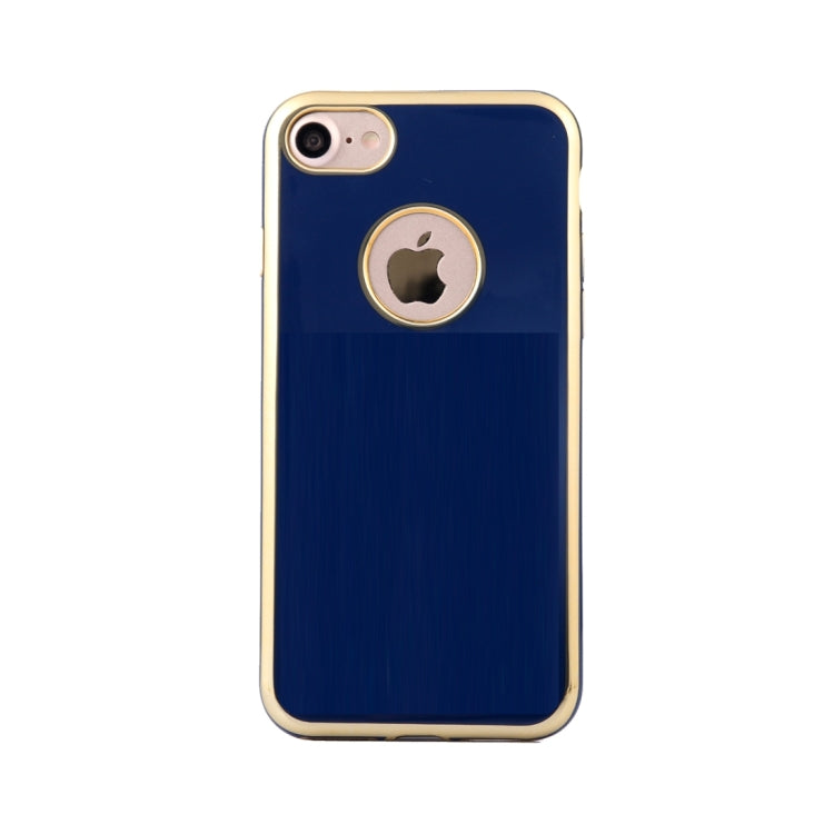 For  iPhone 8 & 7  Electroplating Gold Edge Soft TPU Protective Case