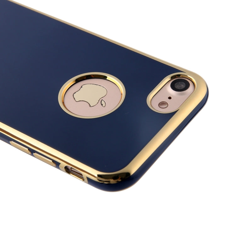 For  iPhone 8 & 7  Electroplating Gold Edge Soft TPU Protective Case