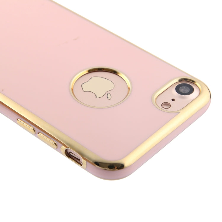 For  iPhone 8 & 7  Electroplating Gold Edge Soft TPU Protective Case