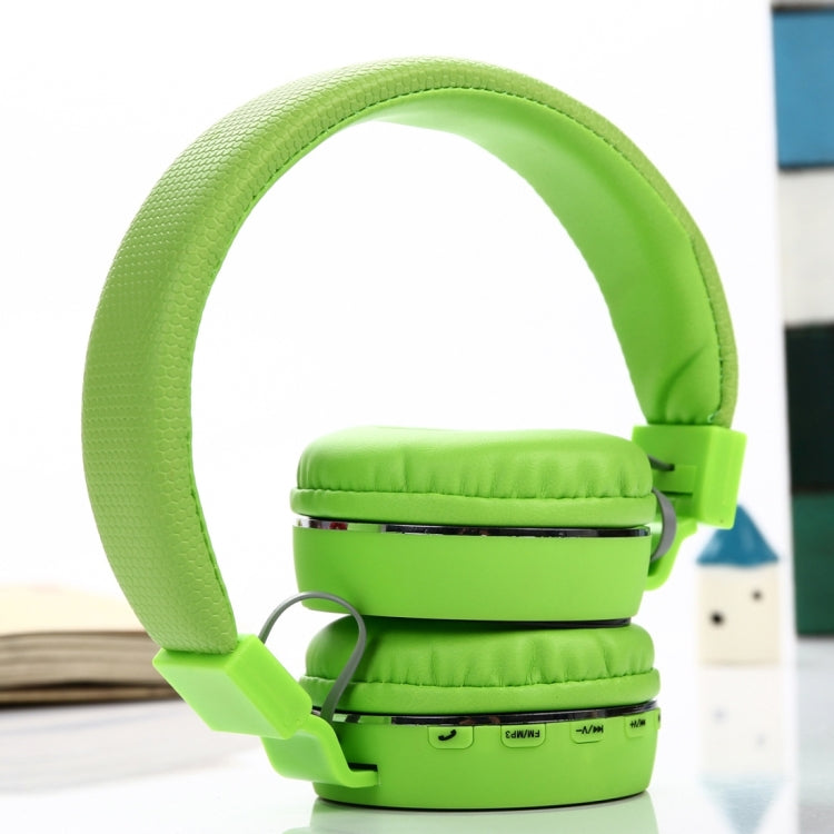 SH-10 Headband Folding Stereo Wireless Bluetooth Headphone Headset, Support 3.5mm Audio & Handsfree Call & TF Card & FM , for iPhone, iPad, iPod, Samsung, HTC, Sony, Huawei, Xiaomi and other Audio Devices(Green)