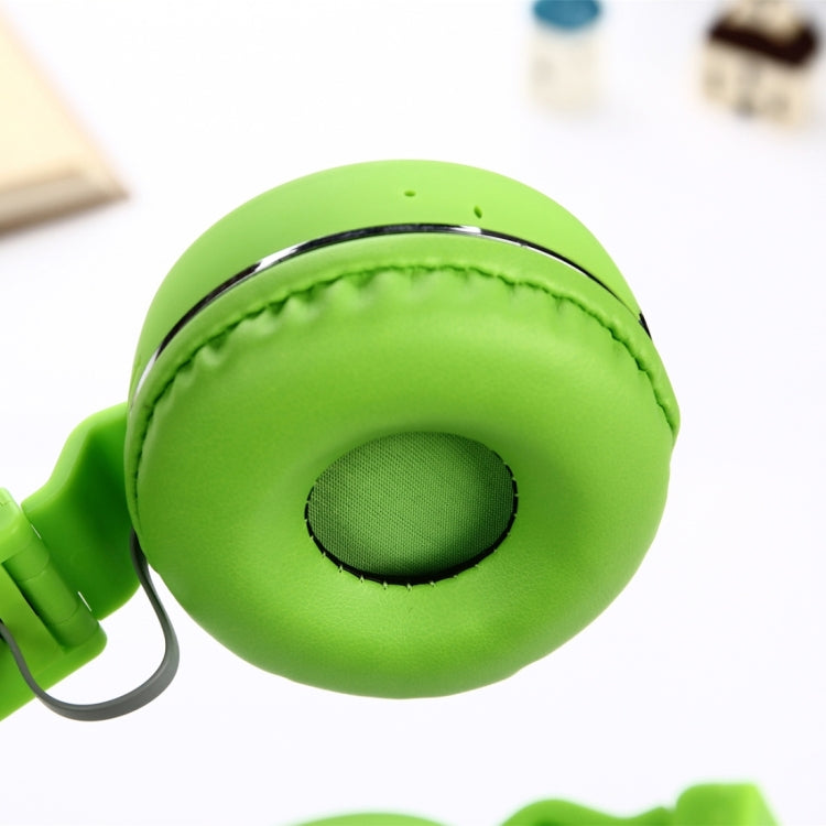 SH-10 Headband Folding Stereo Wireless Bluetooth Headphone Headset, Support 3.5mm Audio & Handsfree Call & TF Card & FM , for iPhone, iPad, iPod, Samsung, HTC, Sony, Huawei, Xiaomi and other Audio Devices(Green)