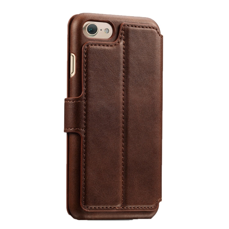 For  iPhone 8 & 7  Cowhide Texture Horizontal Flip Leather Case with Holder & Card Slots & Wallet