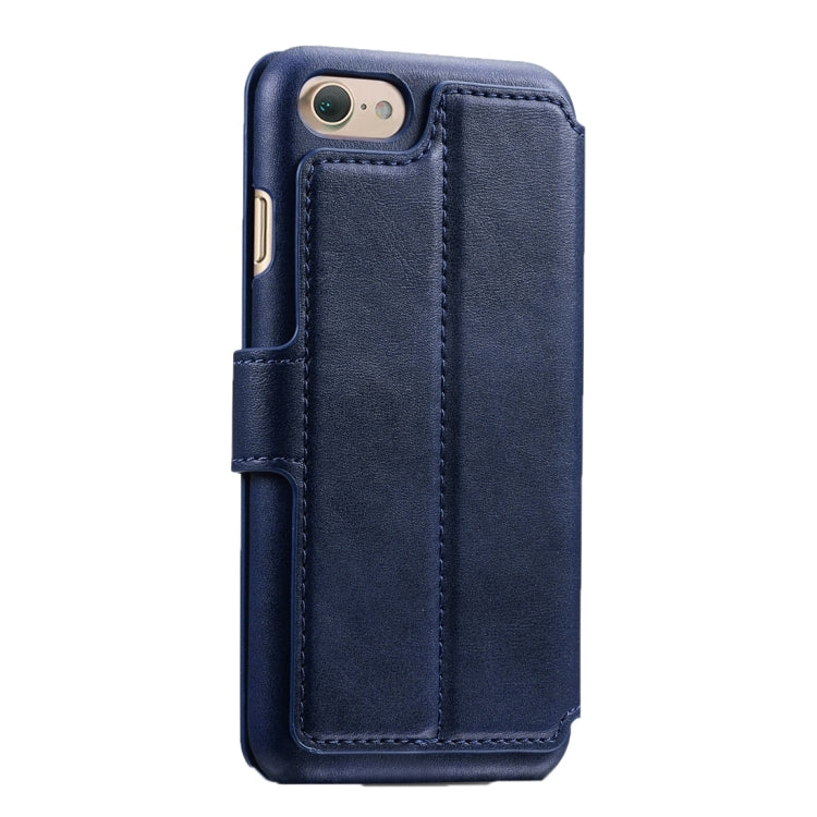 For  iPhone 8 & 7  Cowhide Texture Horizontal Flip Leather Case with Holder & Card Slots & Wallet