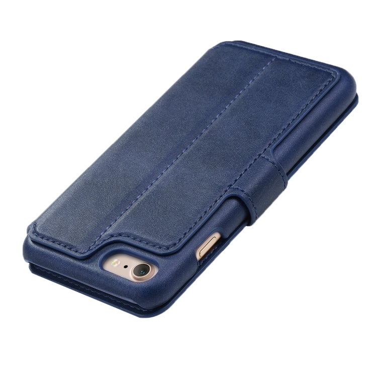 For  iPhone 8 & 7  Cowhide Texture Horizontal Flip Leather Case with Holder & Card Slots & Wallet
