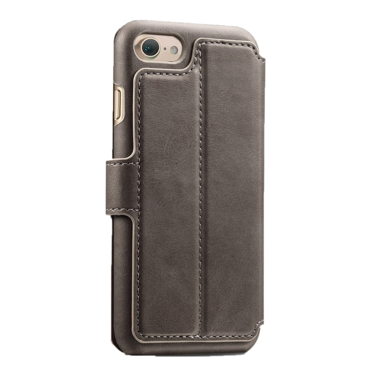 For  iPhone 8 & 7  Cowhide Texture Horizontal Flip Leather Case with Holder & Card Slots & Wallet