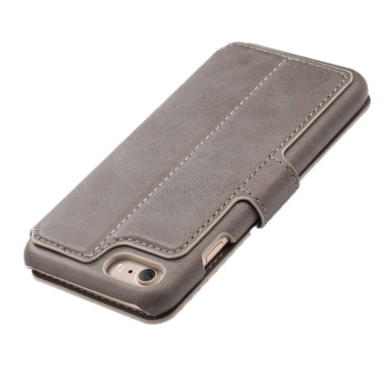 For  iPhone 8 & 7  Cowhide Texture Horizontal Flip Leather Case with Holder & Card Slots & Wallet