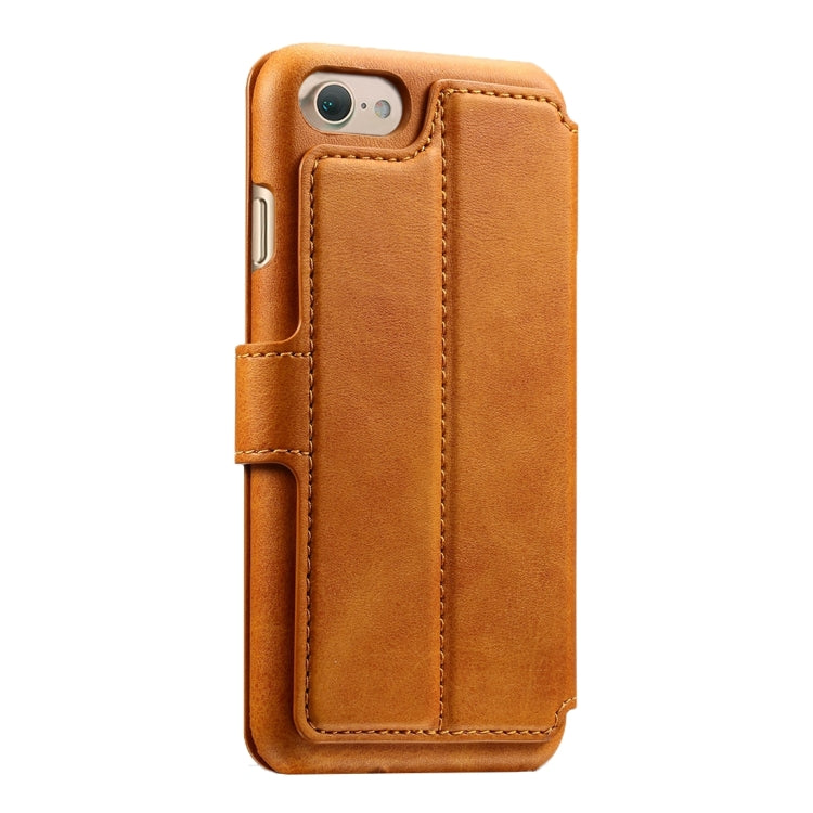 For  iPhone 8 & 7  Cowhide Texture Horizontal Flip Leather Case with Holder & Card Slots & Wallet