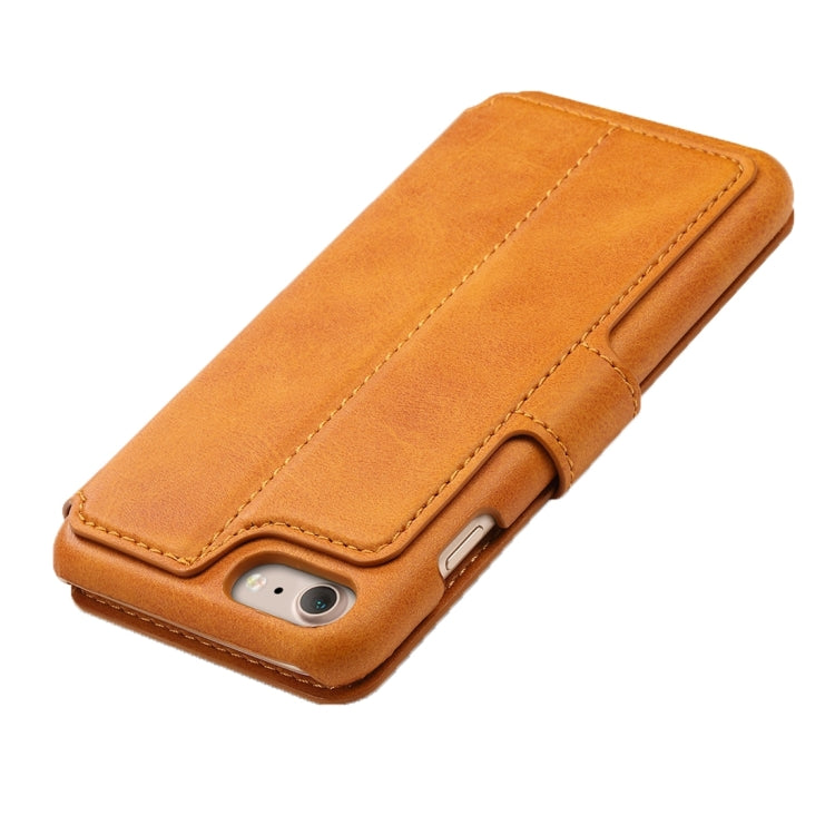 For  iPhone 8 & 7  Cowhide Texture Horizontal Flip Leather Case with Holder & Card Slots & Wallet