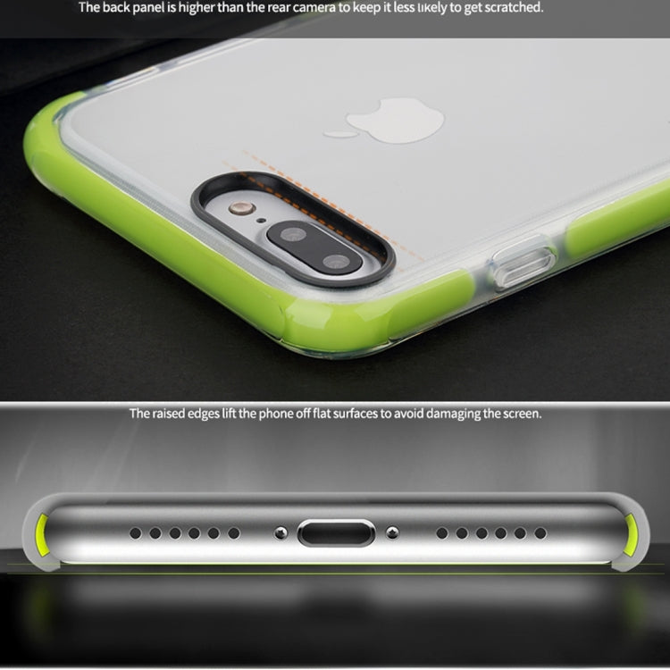 Rock for  iPhone 8 & 7  Drop-tested Military Guard Double Color Soft TPU + TPE Shockproof Protective Back Case(Light Green)