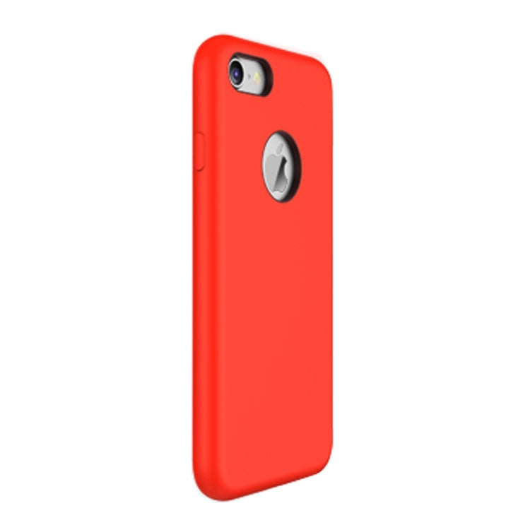 Rock for  iPhone 8 & 7  Smooth Liquid Silicone + PC Protective Case with Back Magnetic Plate(Red)