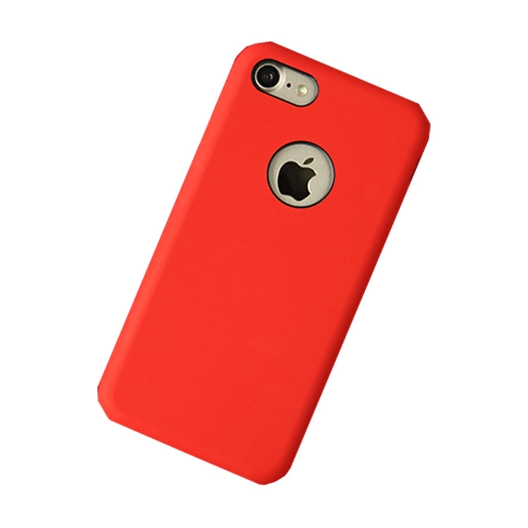 Rock for  iPhone 8 & 7  Smooth Liquid Silicone + PC Protective Case with Back Magnetic Plate(Red)