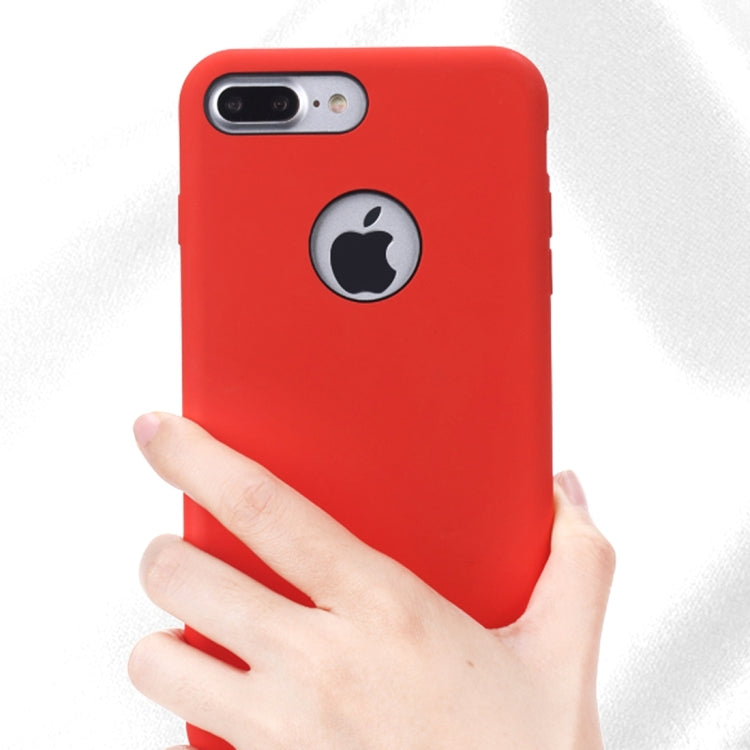 Rock for  iPhone 8 & 7  Smooth Liquid Silicone + PC Protective Case with Back Magnetic Plate(Red)
