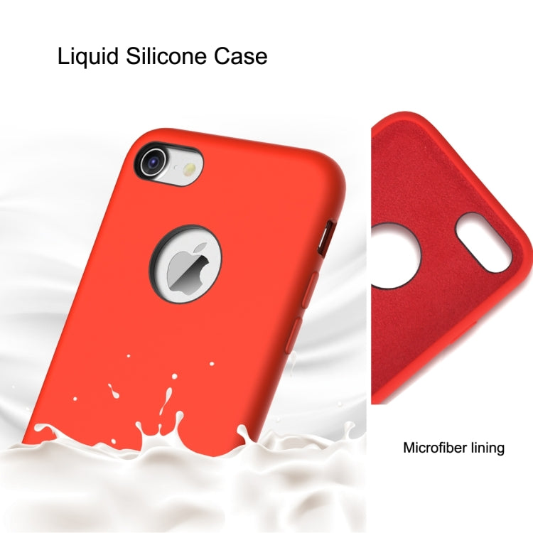 Rock for  iPhone 8 & 7  Smooth Liquid Silicone + PC Protective Case with Back Magnetic Plate(Red)