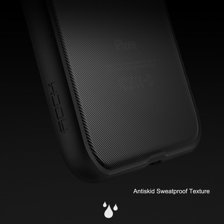 Rock for  iPhone 8 & 7  Antiskid Texture TPU + PC Protective Case with Metal Ring Holder & Magnetic Adsorption Function