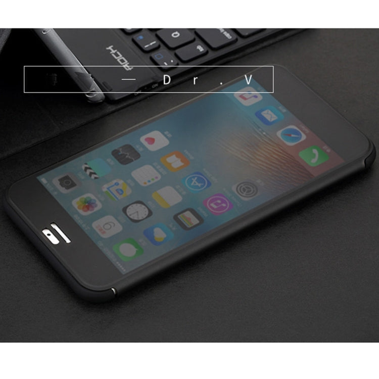 Rock Dr.V Series for iPhone 8 Business Style Ultrathin Flip Protective Case with Visible Front Cover & Call Display ID