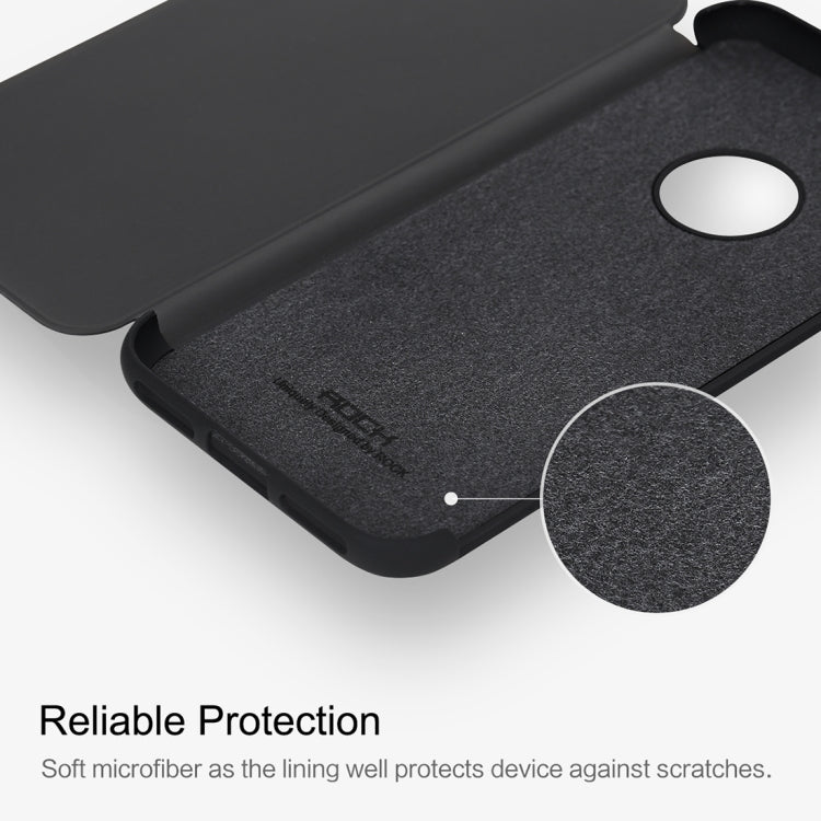 Rock Dr.V Series for iPhone 8 Business Style Ultrathin Flip Protective Case with Visible Front Cover & Call Display ID