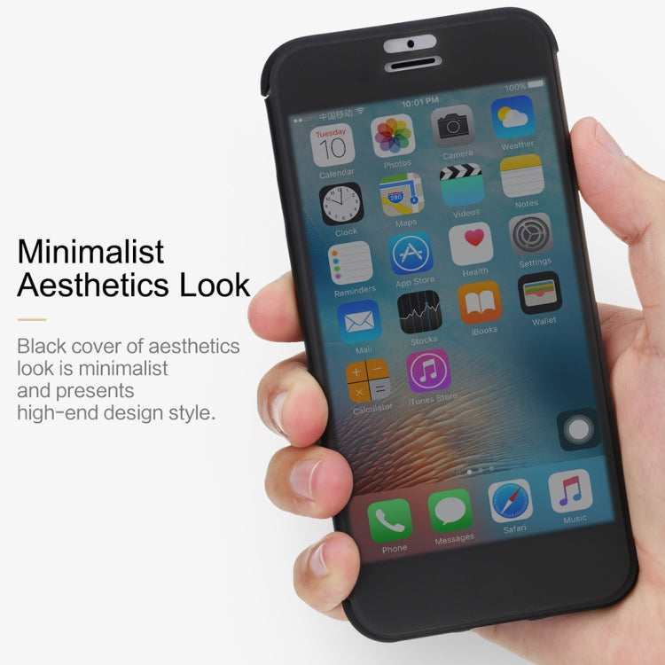 Rock Dr.V Series for iPhone 8 Business Style Ultrathin Flip Protective Case with Visible Front Cover & Call Display ID