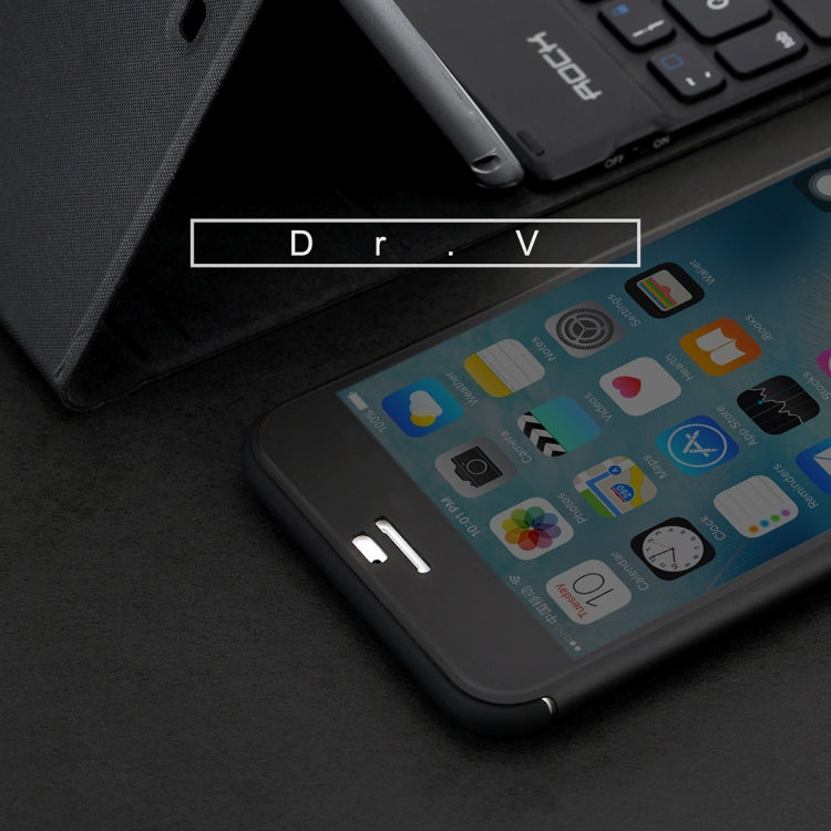 Rock Dr.V Series for iPhone 8 Business Style Ultrathin Flip Protective Case with Visible Front Cover & Call Display ID
