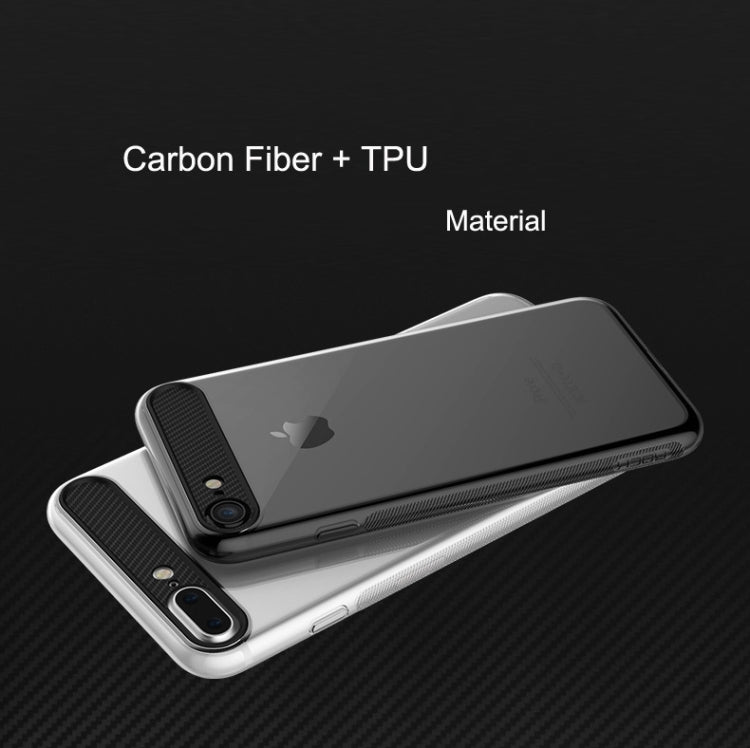 Rock Ace Series for  iPhone 8 & 7  TPU + PC Protective Case Back Shell Cover with Antislip Carbon Fiber Side & Sling Hole
