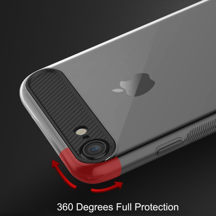 Rock Ace Series for  iPhone 8 & 7  TPU + PC Protective Case Back Shell Cover with Antislip Carbon Fiber Side & Sling Hole
