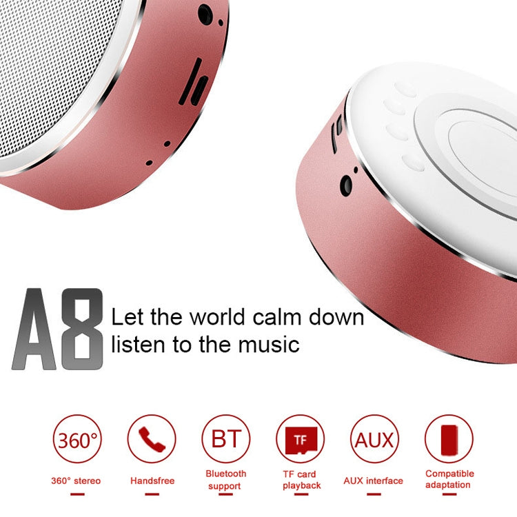 A8 Portable Wireless Bluetooth Speaker Mini Touch Screen Subwoofer Voice Box