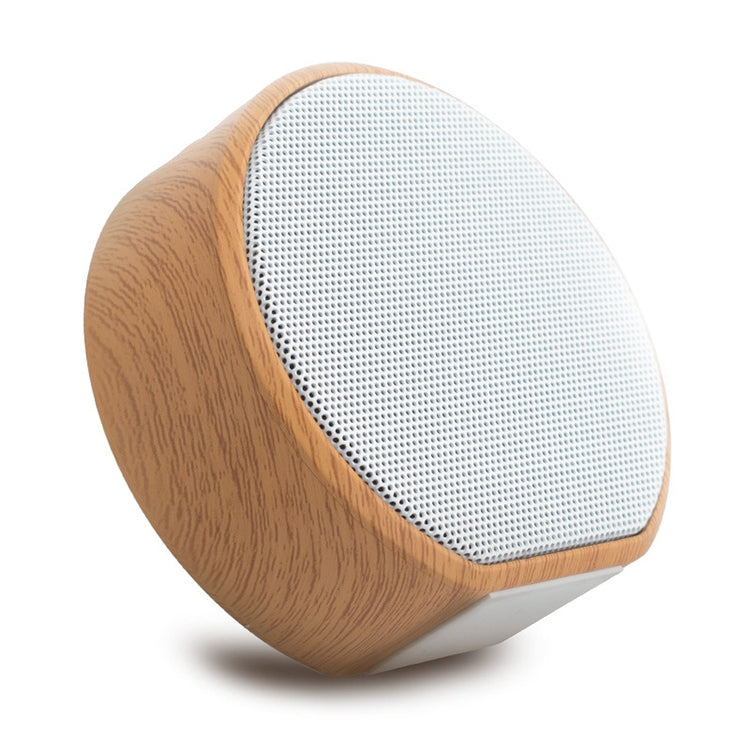 A60 Portable Wood Grain Wireless Bluetooth Speaker Mini Subwoofer Voice Box (White)