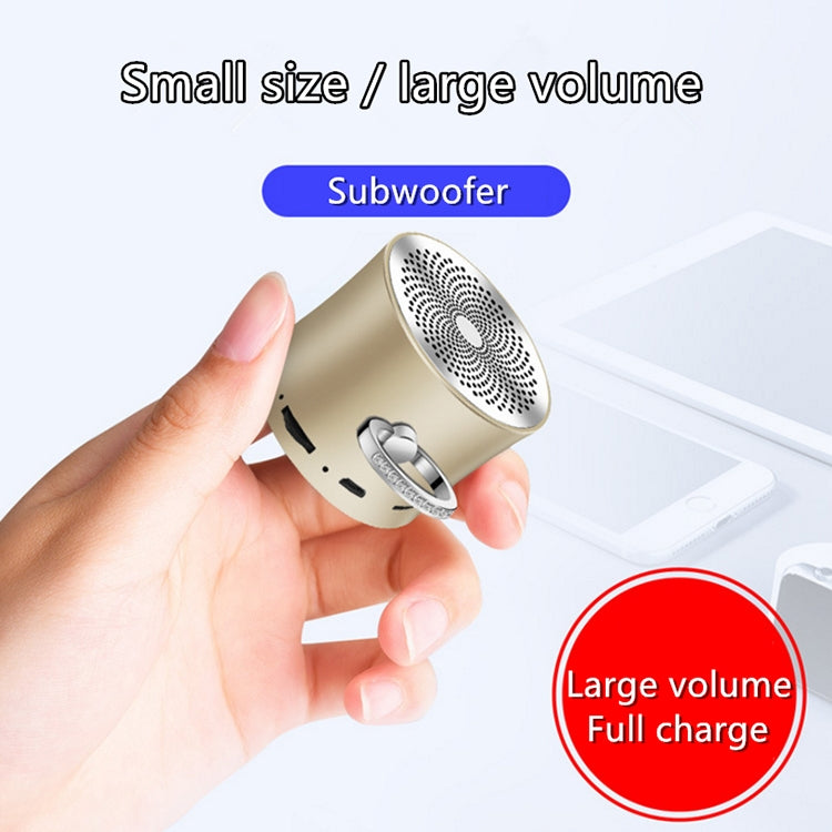 A2 Portable TWS Wireless Bluetooth Speaker Mini Subwoofer Voice Box (Gold)