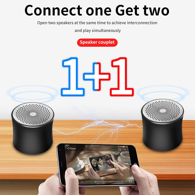 A2 Portable TWS Wireless Bluetooth Speaker Mini Subwoofer Voice Box (Gold)