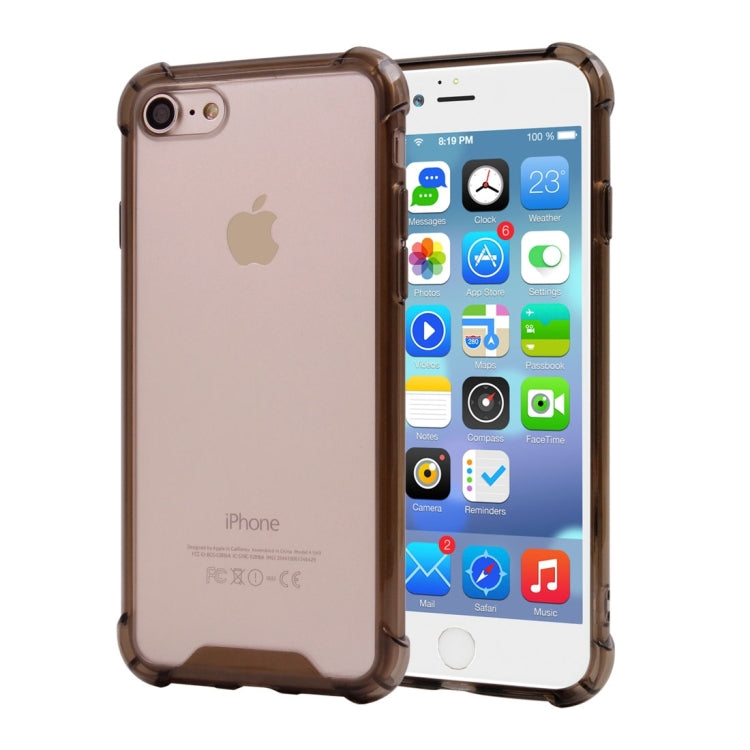 For  iPhone 8 & 7  Acrylic Waistline Transparent TPU Protective Cover Case