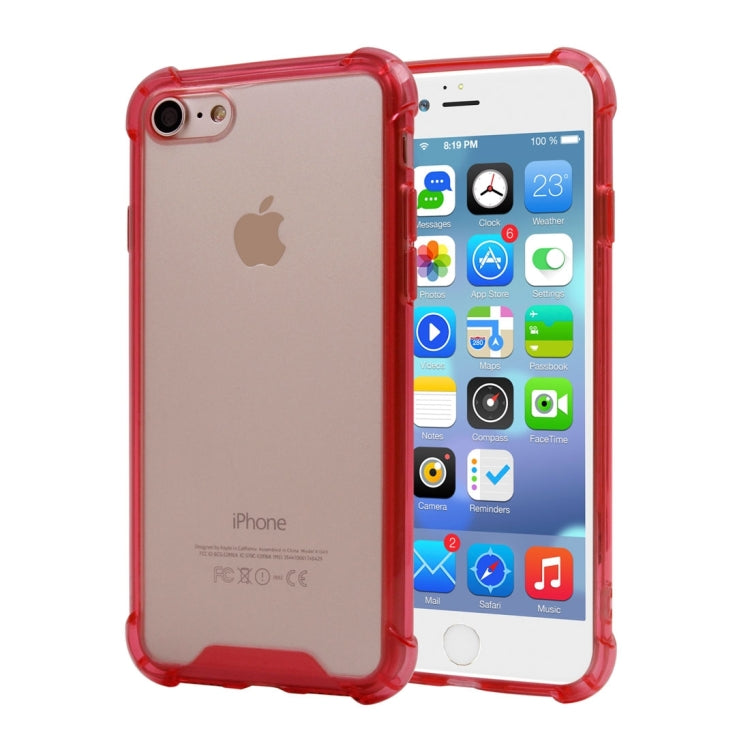 For  iPhone 8 & 7  Acrylic Waistline Transparent TPU Protective Cover Case