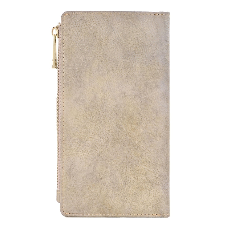 For  iPhone 8 & 7  Retro Style Crazy Horse Texture Horizontal Flip Leather Case with Separable Back Cover & Zip Fastener & Card Slot & Wallet & Magnetic Buckle