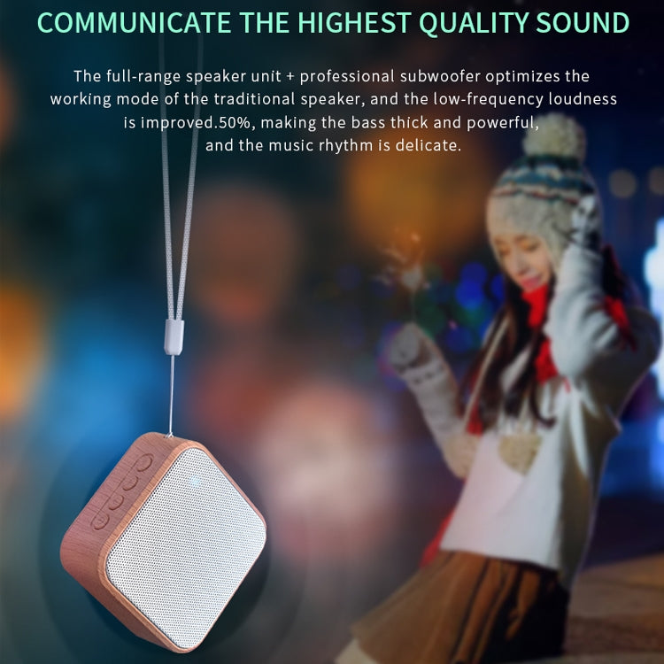 A70 Portable Wood Grain Wireless Bluetooth Speaker Mini Subwoofer Voice Box
