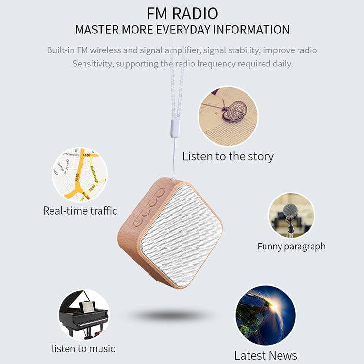 A70 Portable Wood Grain Wireless Bluetooth Speaker Mini Subwoofer Voice Box